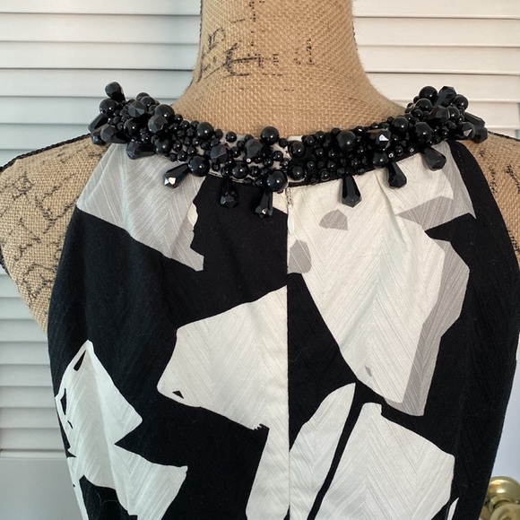 Chetta B sunhee Dress. Size 10. Black and White Print - Picture 6 of 11